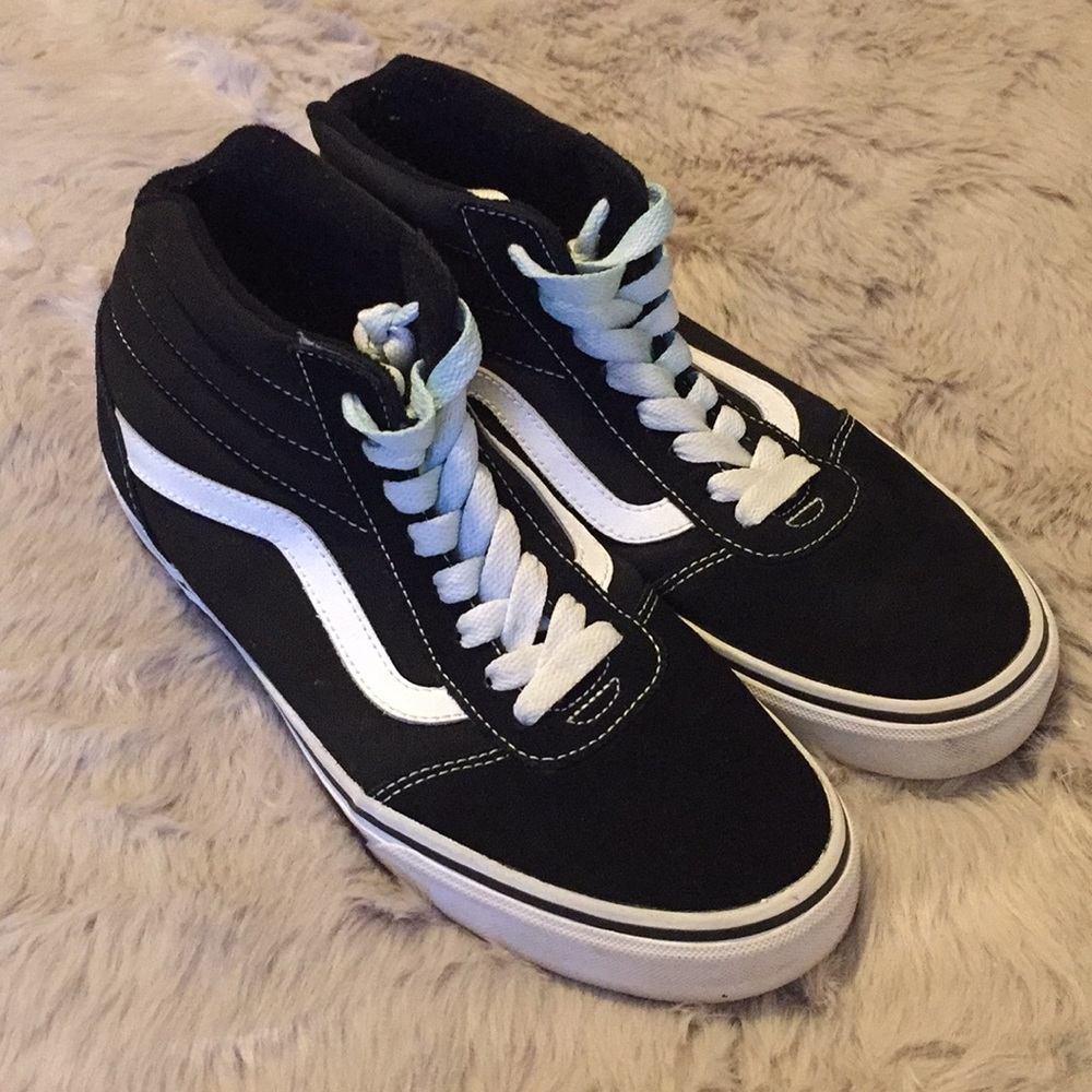 Black high top Vans